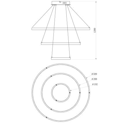 ONLI - NOELIA LED Cable Pendant Lamp LED/40W/230V Gold