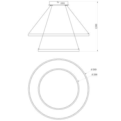 ONLI - NOELIA LED Cable Pendant Light, 30W, 230V, Black