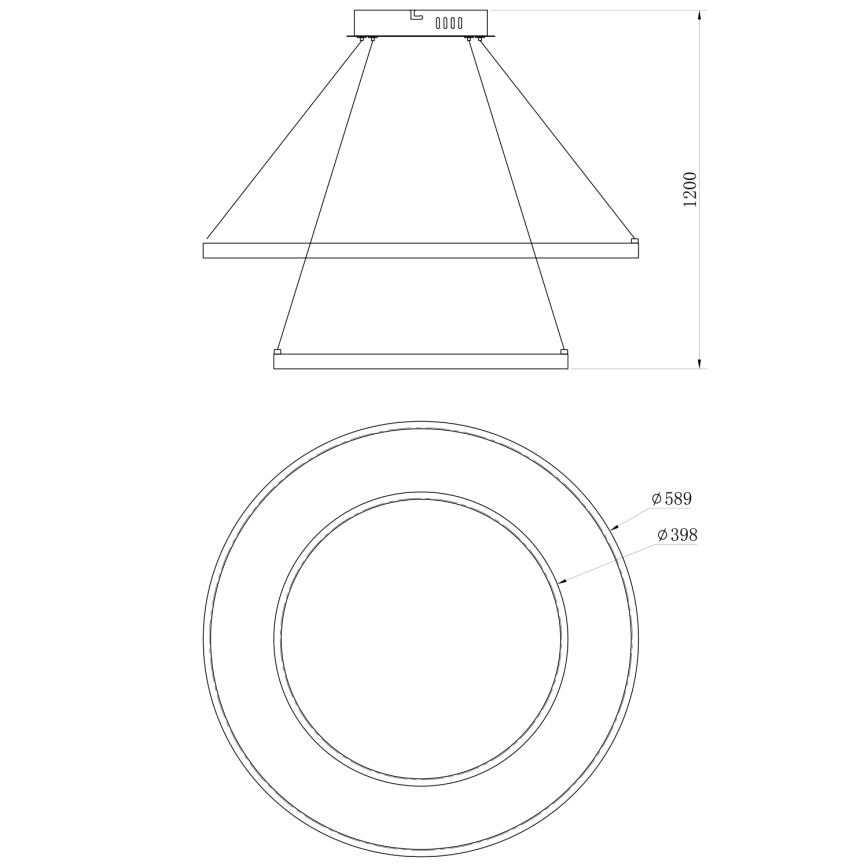 ONLI - NOELIA LED Cable Pendant Light, 30W, 230V, Black