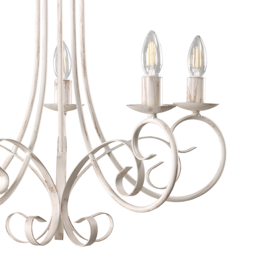 ONLI - POMPEI chain-hung chandelier 5xE14/6W/230V cream