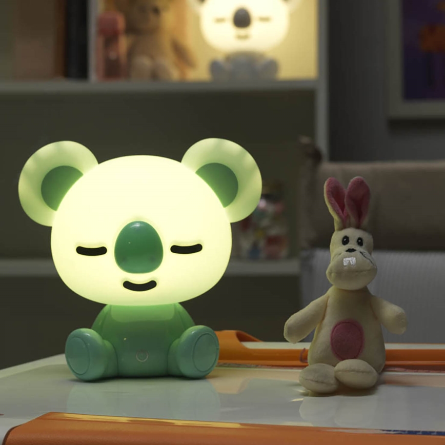ONLI - Dimmable LED Kids' Night Light PUPPIES LED/3W/230V 20 cm Koala/Green