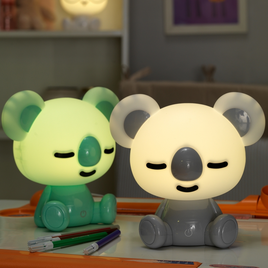 ONLI - Dimmable LED Kids' Night Light PUPPIES LED/3W/230V 20 cm Koala/Green