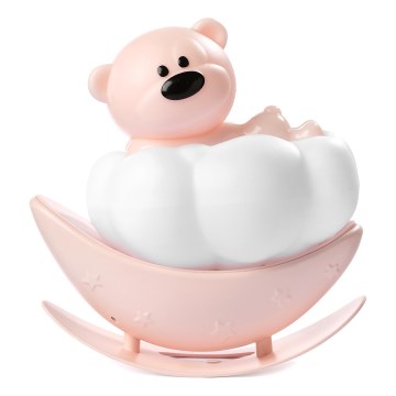 ONLI - Rechargeable LED Kids' Night Light NUVOLINA LED/2.5W/5V 300 mAh bear/pink
