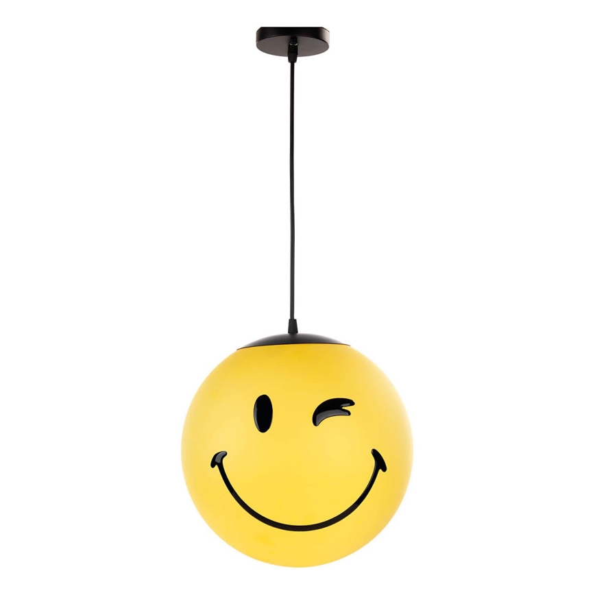 ONLI - SMILEY Children's pendant light with cord, 1xE27/15W/230V, yellow
