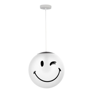 ONLI - SMILEY Kids Pendant Light on Cord 1xE27/15W/230V White