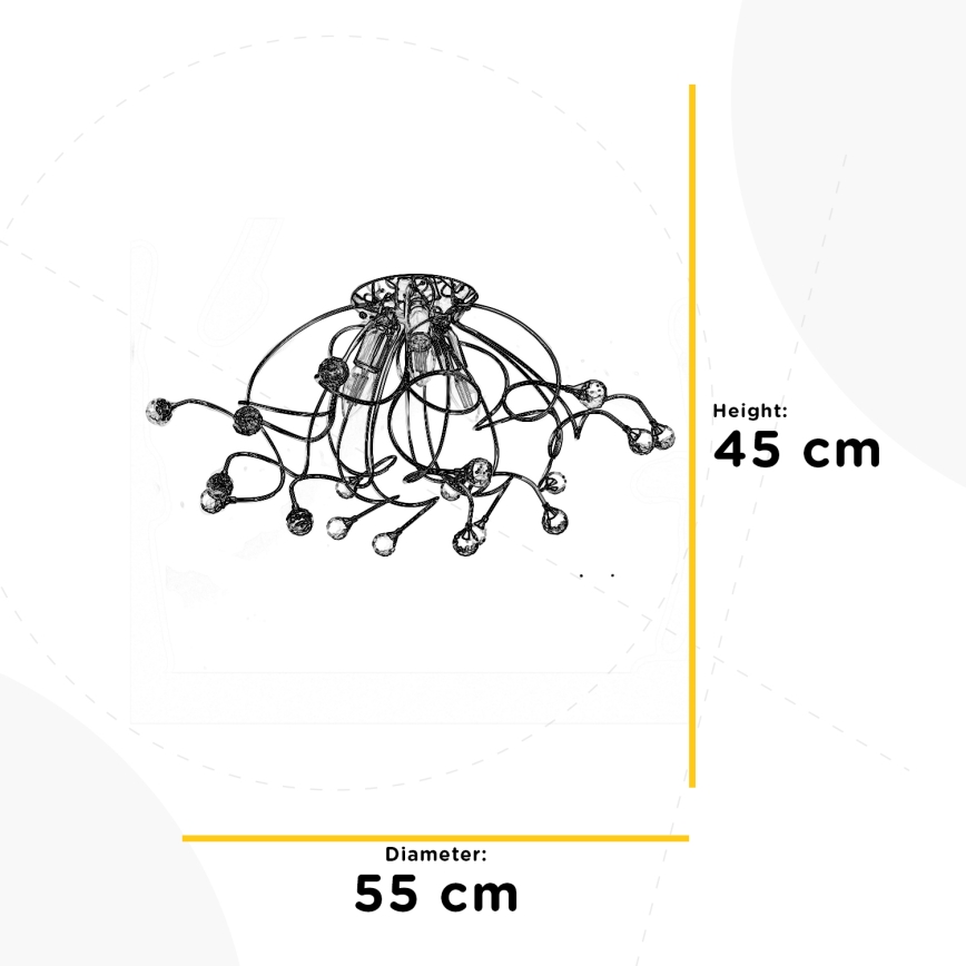 ONLI - Surface-mounted chandelier TRILLY 3xE14/6W/230V
