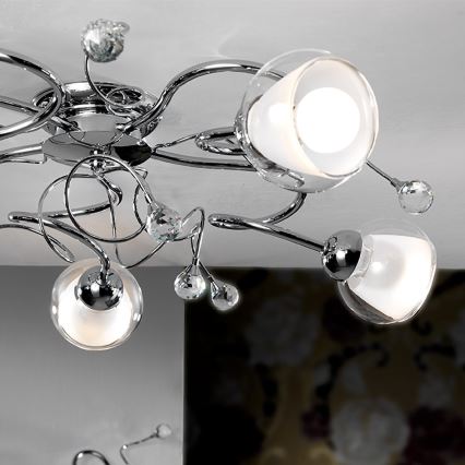 ONLI - Surface-mounted chandelier WENDY 5xE14/6W/230V shiny chrome