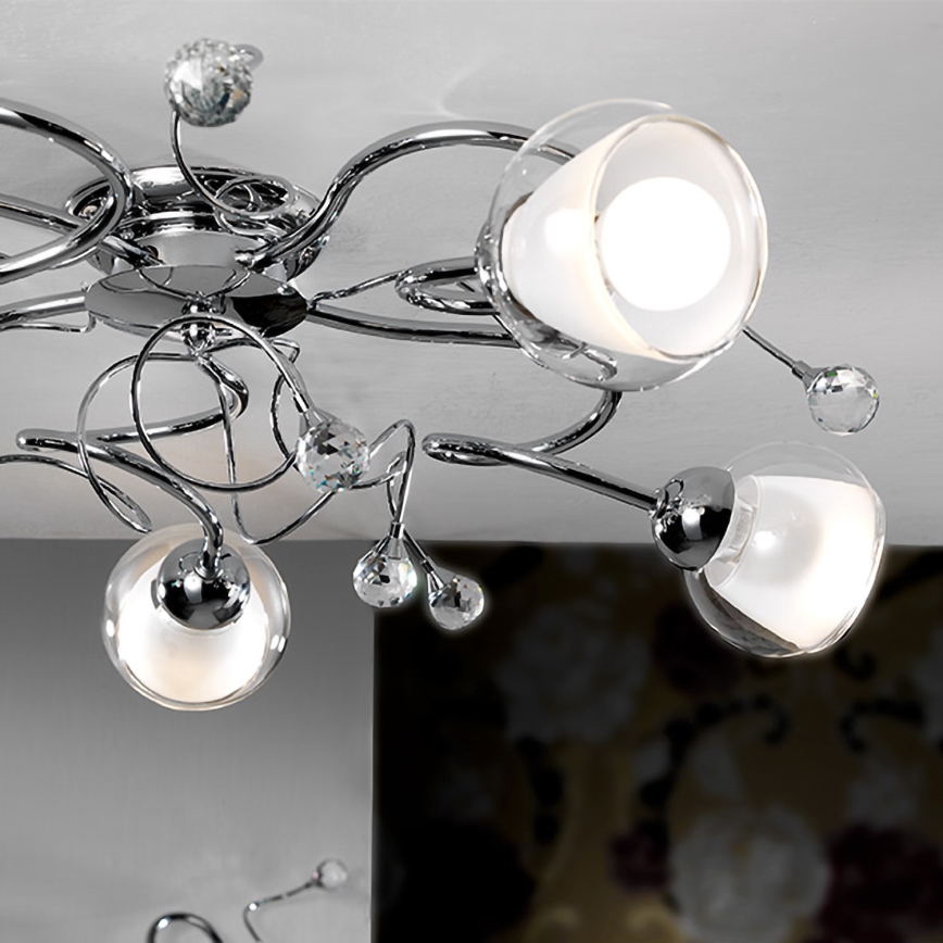 ONLI - Surface-mounted chandelier WENDY 5xE14/6W/230V shiny chrome
