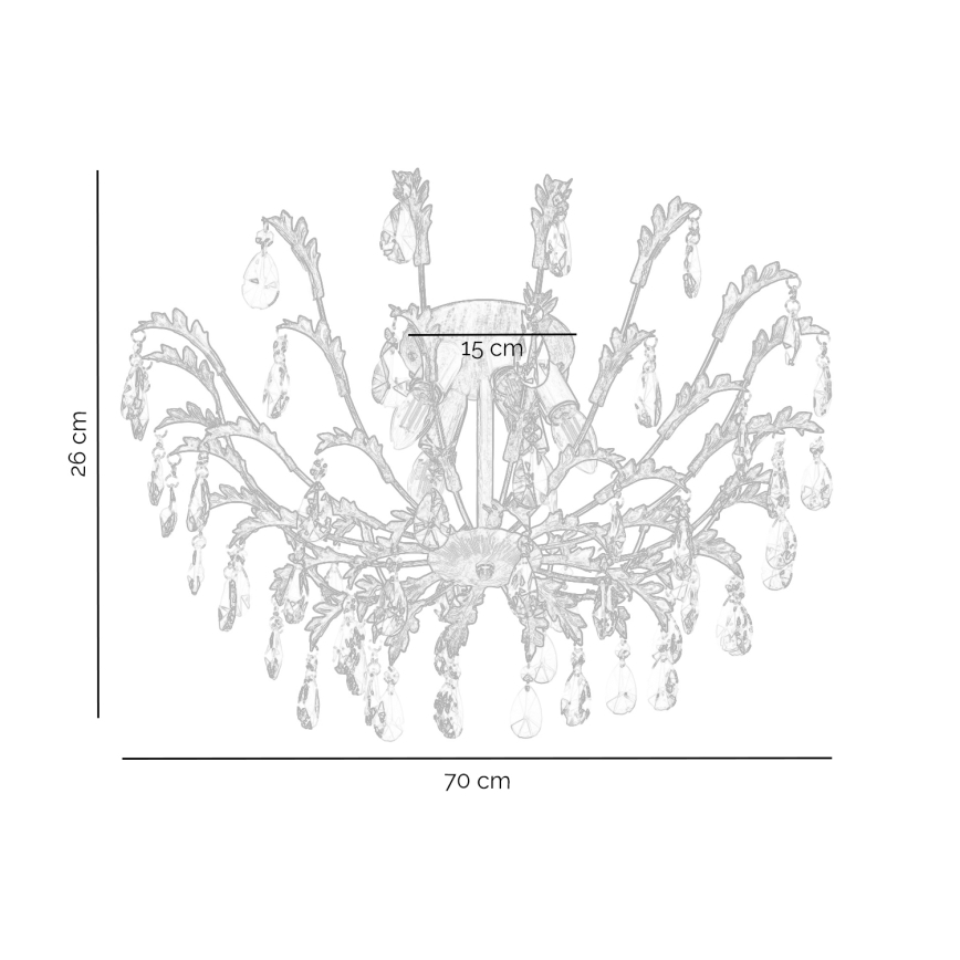 ONLI - TERESA Ceiling Light 5xE14/6W/230V, Bronze