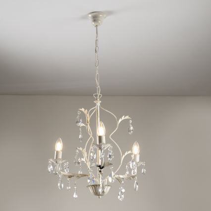 ONLI - TERESA Chain-Hung Chandelier 3xE14/6W/230V, White