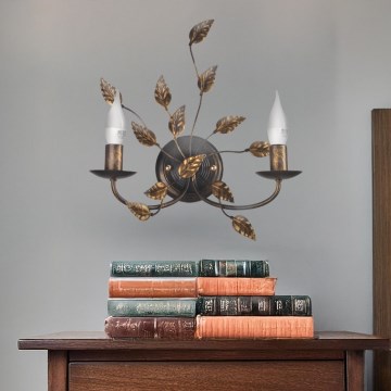 ONLI - Wall light COLLANA 1xE14/6W/230V bronze/gold