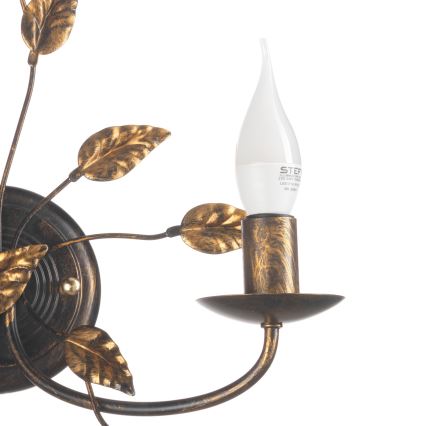 ONLI - Wall light COLLANA 1xE14/6W/230V bronze/gold