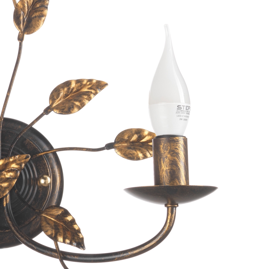 ONLI - Wall light COLLANA 1xE14/6W/230V bronze/gold
