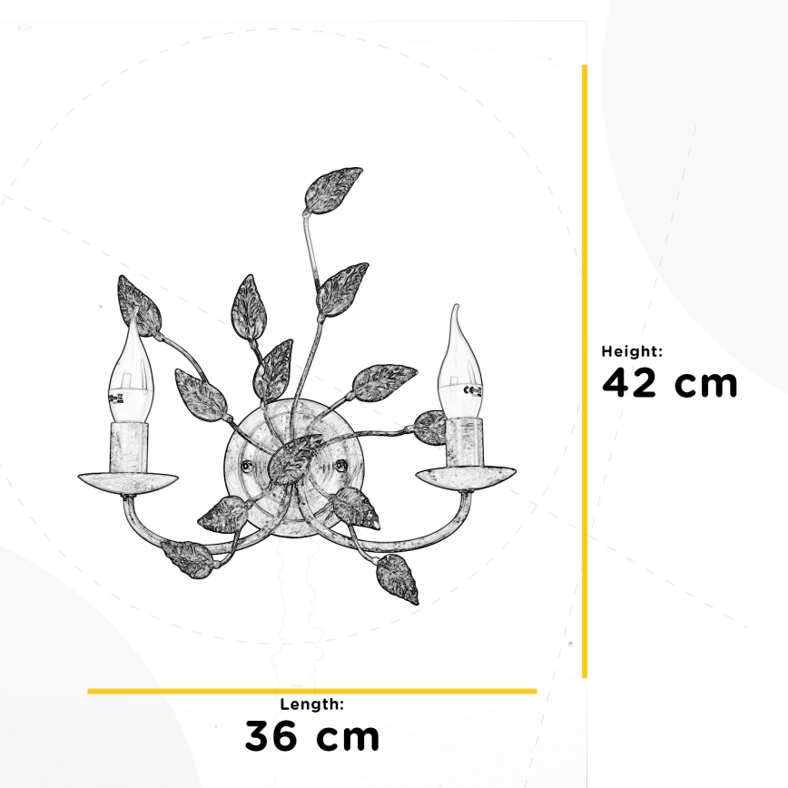 ONLI - Wall light COLLANA 1xE14/6W/230V bronze/gold