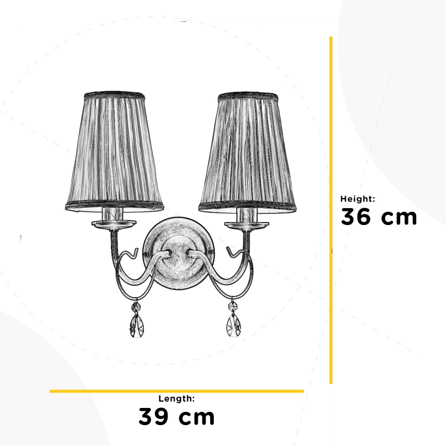 ONLI - Wall light DELIA 2xE14/6W/230V