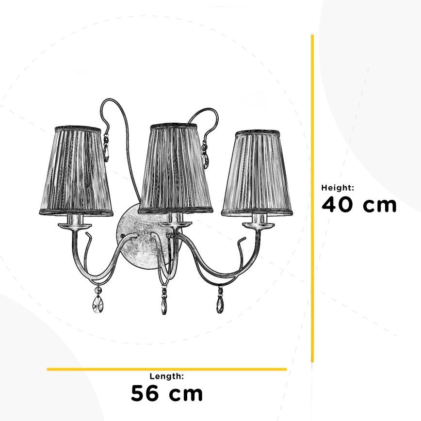 ONLI - Wall light DELIA 3xE14/6W/230V