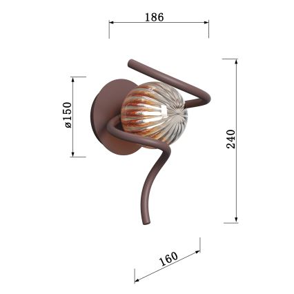 ONLI - Wall light FRIDA 1xG9/10W/230V copper