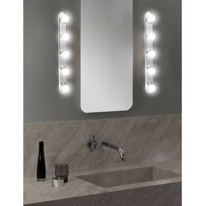 ONLI - Wall light HOLLYWOOD 5xE14/6W/230V shiny chrome