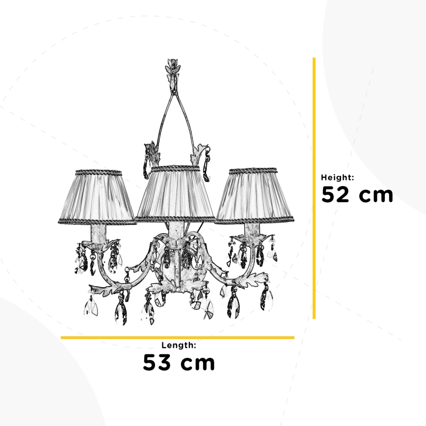 ONLI - Wall light KAREN 3xE14/6W/230V bronze