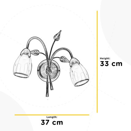 ONLI - Wall light LILIANA 2xE14/6W/230V
