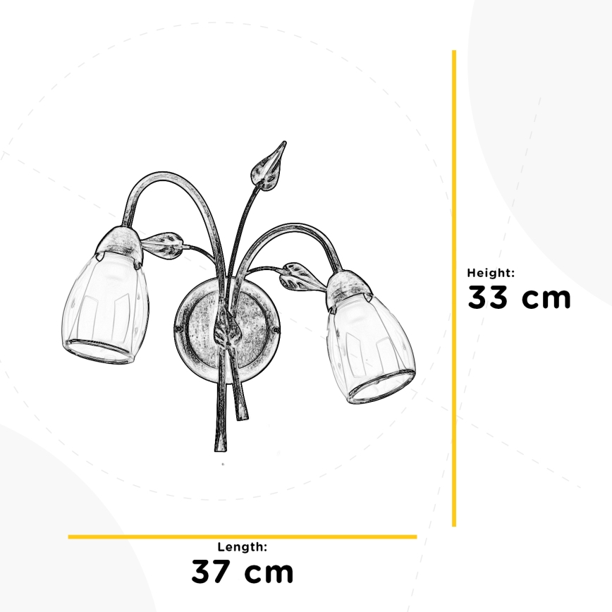 ONLI - Wall light LILIANA 2xE14/6W/230V