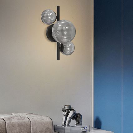 ONLI - Wall light PALOMA 3xG9/10W/230V black/smoky