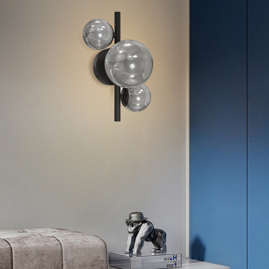 ONLI - Wall light PALOMA 3xG9/10W/230V black/smoky