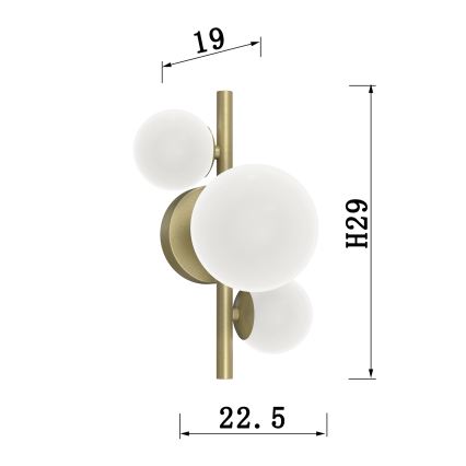 ONLI - Wall light PALOMA 3xG9/10W/230V gold