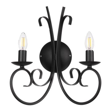 ONLI - Wall light POMPEI 2xE14/6W/230V black