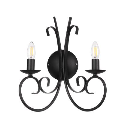 ONLI - Wall light POMPEI 2xE14/6W/230V black