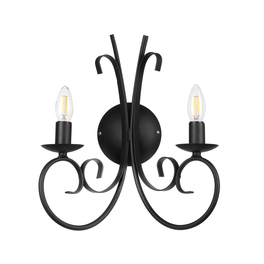 ONLI - Wall light POMPEI 2xE14/6W/230V black