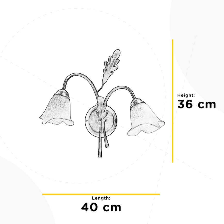ONLI - Wall light QUERCIA 2xE14/6W/230V