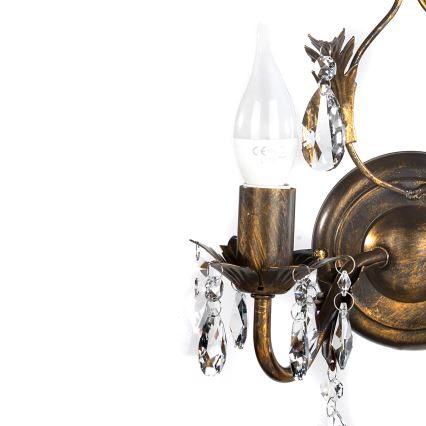 ONLI - Wall light TERESA 2xE14/6W/230V bronze