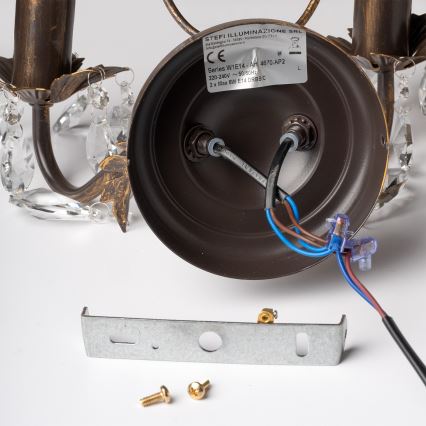 ONLI - Wall light TERESA 2xE14/6W/230V bronze