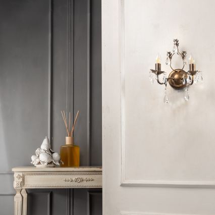 ONLI - Wall light TERESA 2xE14/6W/230V bronze