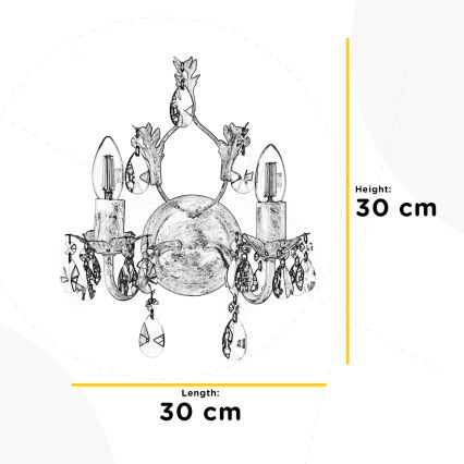ONLI - Wall light TERESA 2xE14/6W/230V white