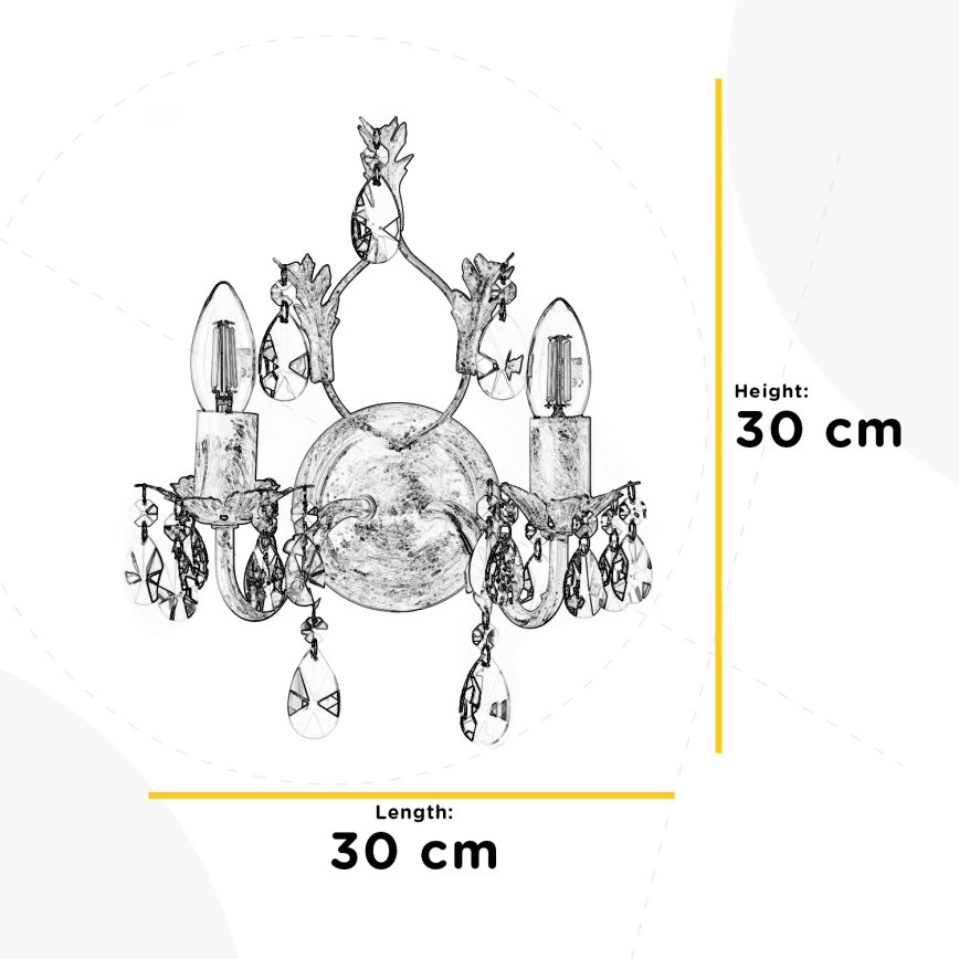 ONLI - Wall light TERESA 2xE14/6W/230V white