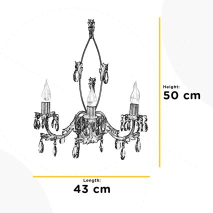 ONLI - Wall light TERESA 3xE14/6W/230V bronze