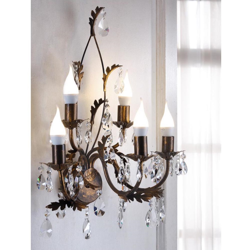 ONLI - Wall light TERESA 5xE14/6W/230V bronze