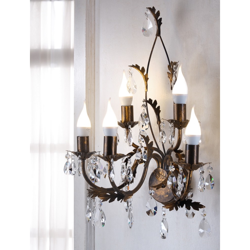 ONLI - Wall light TERESA 5xE14/6W/230V bronze