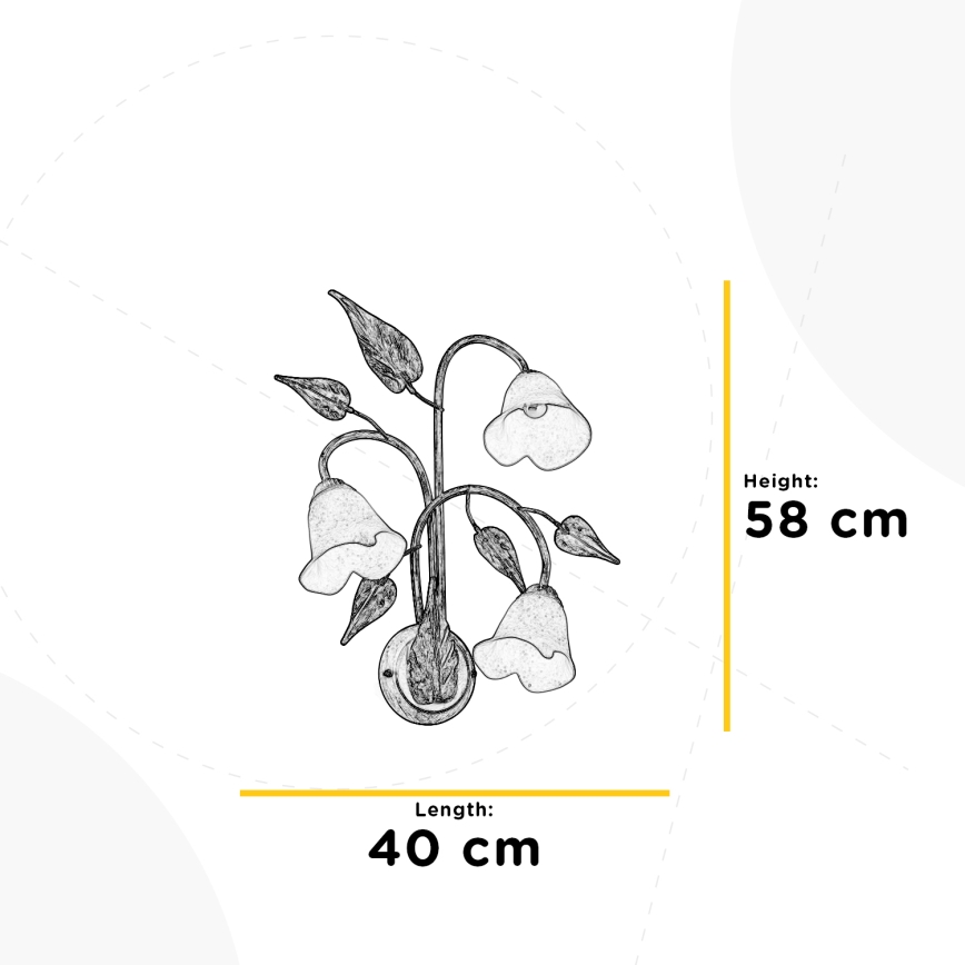 ONLI - Wall light VANDA 3xE14/6W/230V