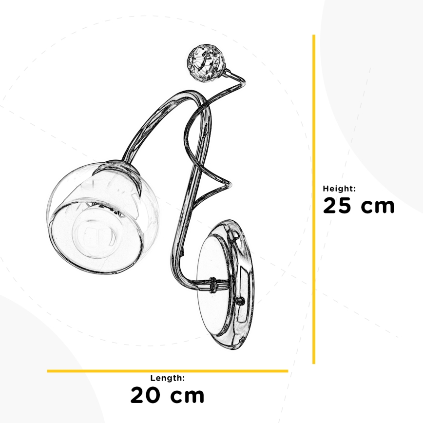 ONLI - Wall light WENDY 1xE14/6W/230V shiny chrome