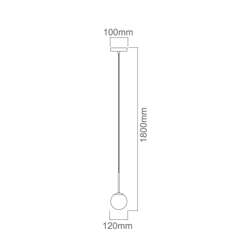 Open Design OR80087 - BAO Bathroom Pendant Light on Cable 1xG9/8W/230V IP44 Gold