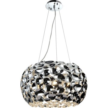 Open Design OR80162 - CARERA Cable Pendant Light 6×G9/7W/230V, Ø 55 cm, Polished Chrome