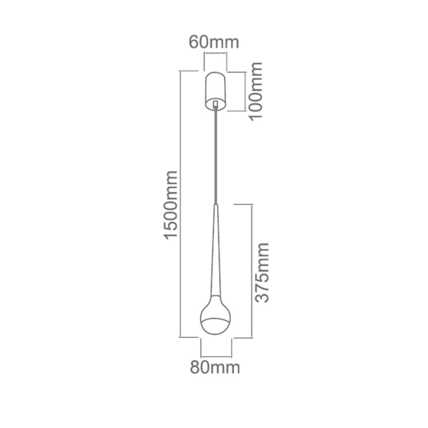 Open Design OR80261 - CAPPI LED Cable Pendant Light, 5W/230V, Black Chrome