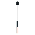 Open Design OR80827 - SLIMI pendant light on cable 1xG9/3.5W/230V black/rose gold