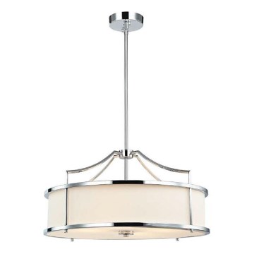 Open Design OR80872 - STANZA Rod-Mounted Chandelier 4×E27/15W/230V, diameter 55 cm, Polished Chrome/White