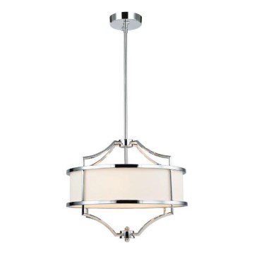 Open Design OR80902 - STESSO Rod Pendant Light 4xE27/15W/230V Ø 42 cm Polished Chrome/White