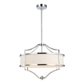 Open Design OR80919 - STESSO Rod Pendant Light 4xE27/15W/230V dia. 55 cm Glossy Chrome/White