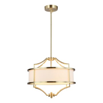 Open Design OR80926 - STESSO rod pendant light 4×E27/15W/230V Ø 42 cm brass/white